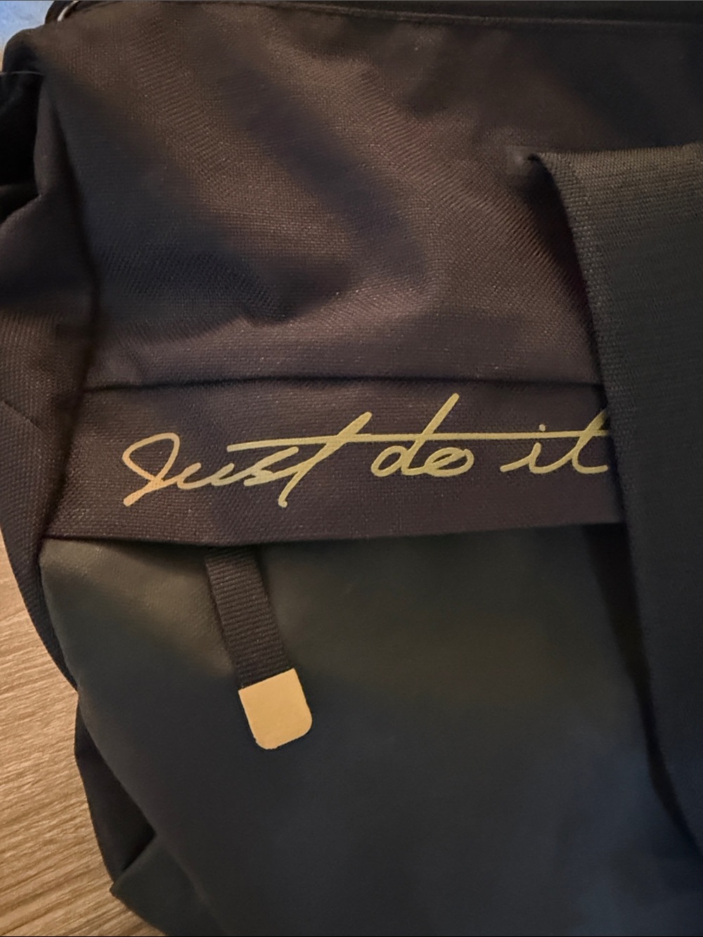 Nike Black Duffel Bag with Gold Accents - Picture 2 of 7